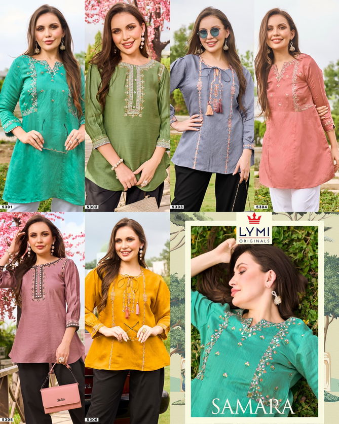 Samara By Rangoon Viscose Embroidery Ladies Top Wholesale Shop In Surat